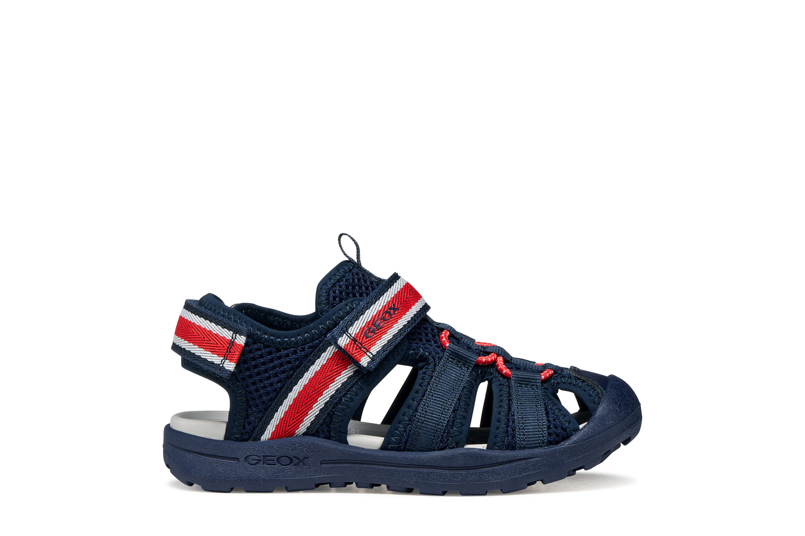 Geox Ανατομικό Παιδικό Παπουτσοπέδιλο Για Αγόρι Μπλέ/Κόκκινο