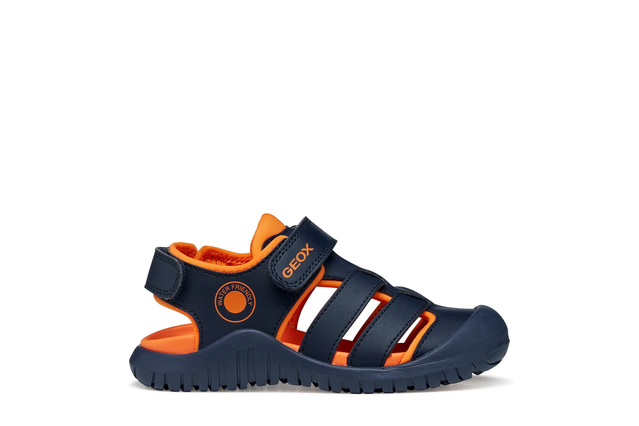 Geox Ανατομικά Παιδικά Παπουτσοπέδιλα Αδιάβροχα Για Αγόρια Μπλέ/Πορτοκαλί