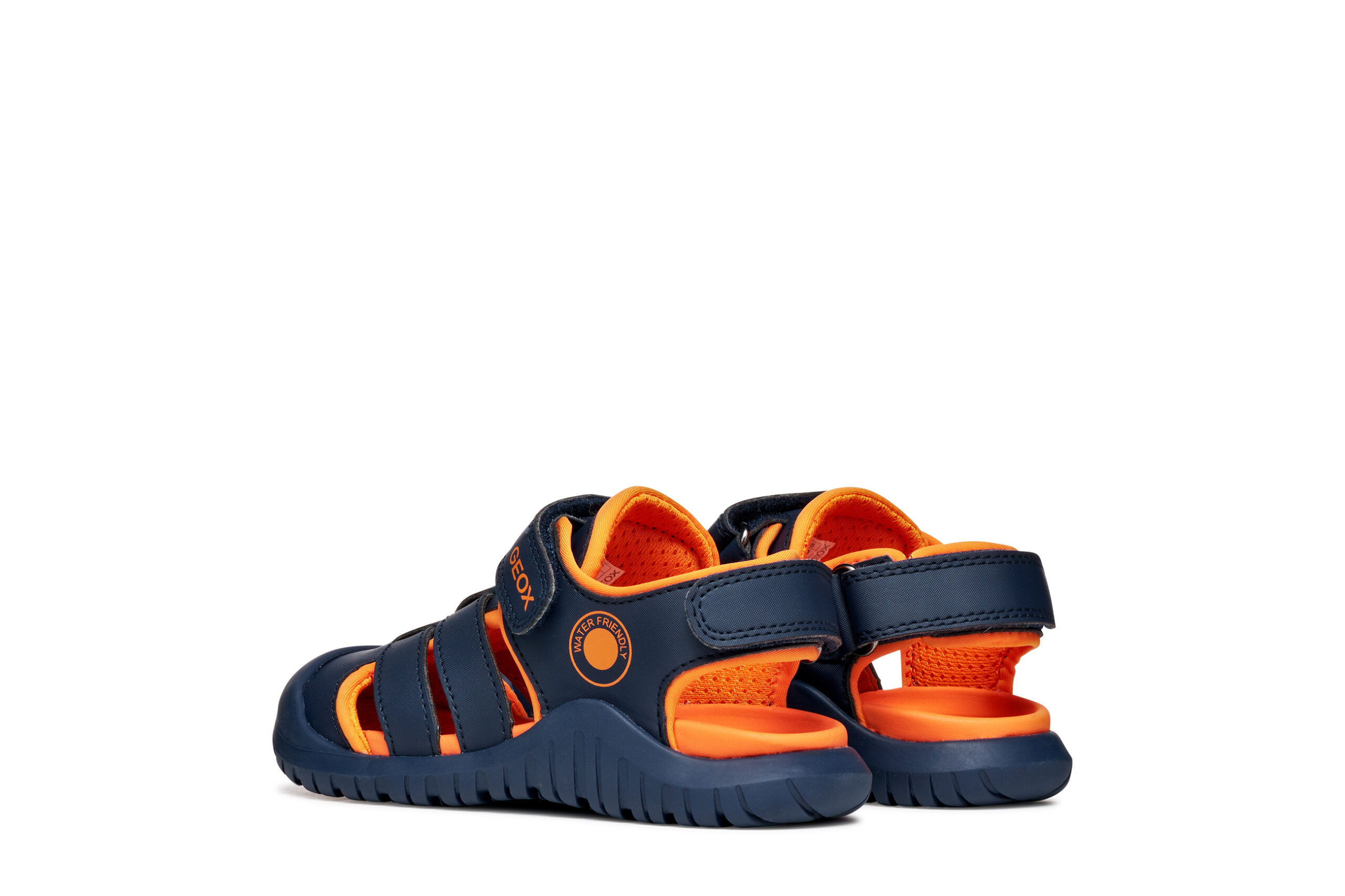 Geox Ανατομικά Παιδικά Παπουτσοπέδιλα Αδιάβροχα Για Αγόρια Μπλέ/Πορτοκαλί - Image 3
