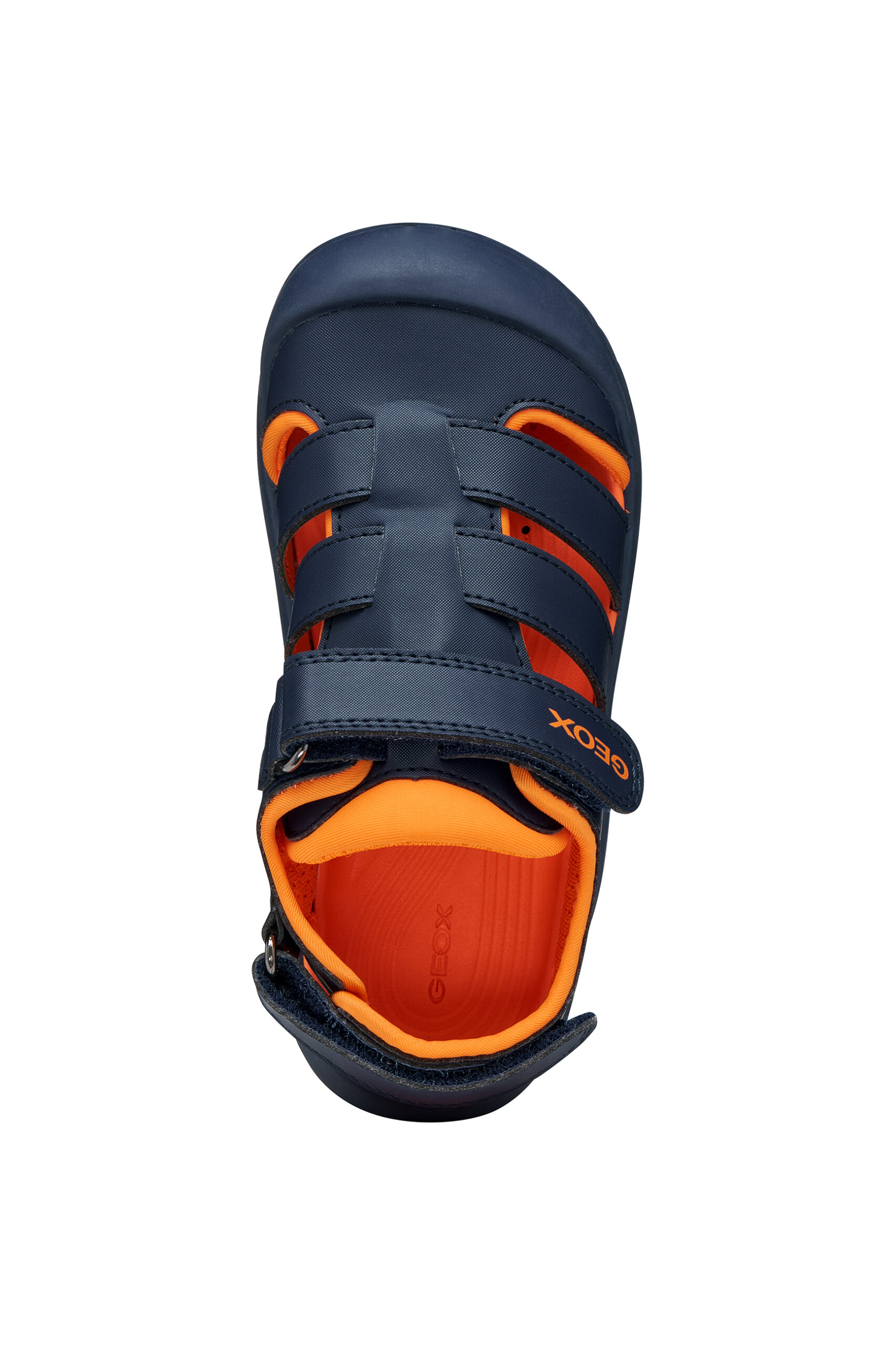 Geox Ανατομικά Παιδικά Παπουτσοπέδιλα Αδιάβροχα Για Αγόρια Μπλέ/Πορτοκαλί - Image 4