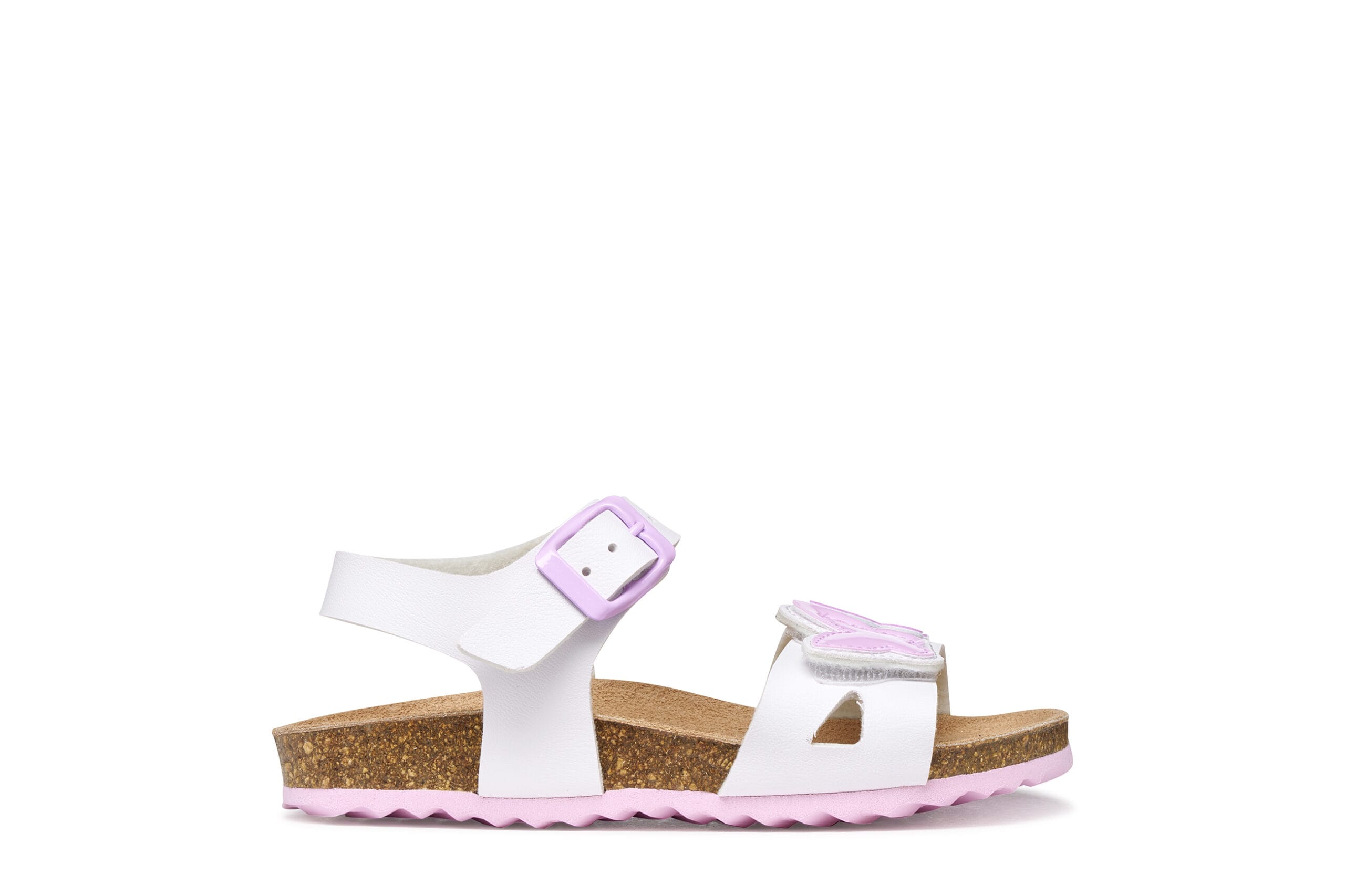 Geox Ανατομικό Παιδικό Πέδιλο Σκαφάκι Για Κορίτσι Λευκό Με Πεταλούδα