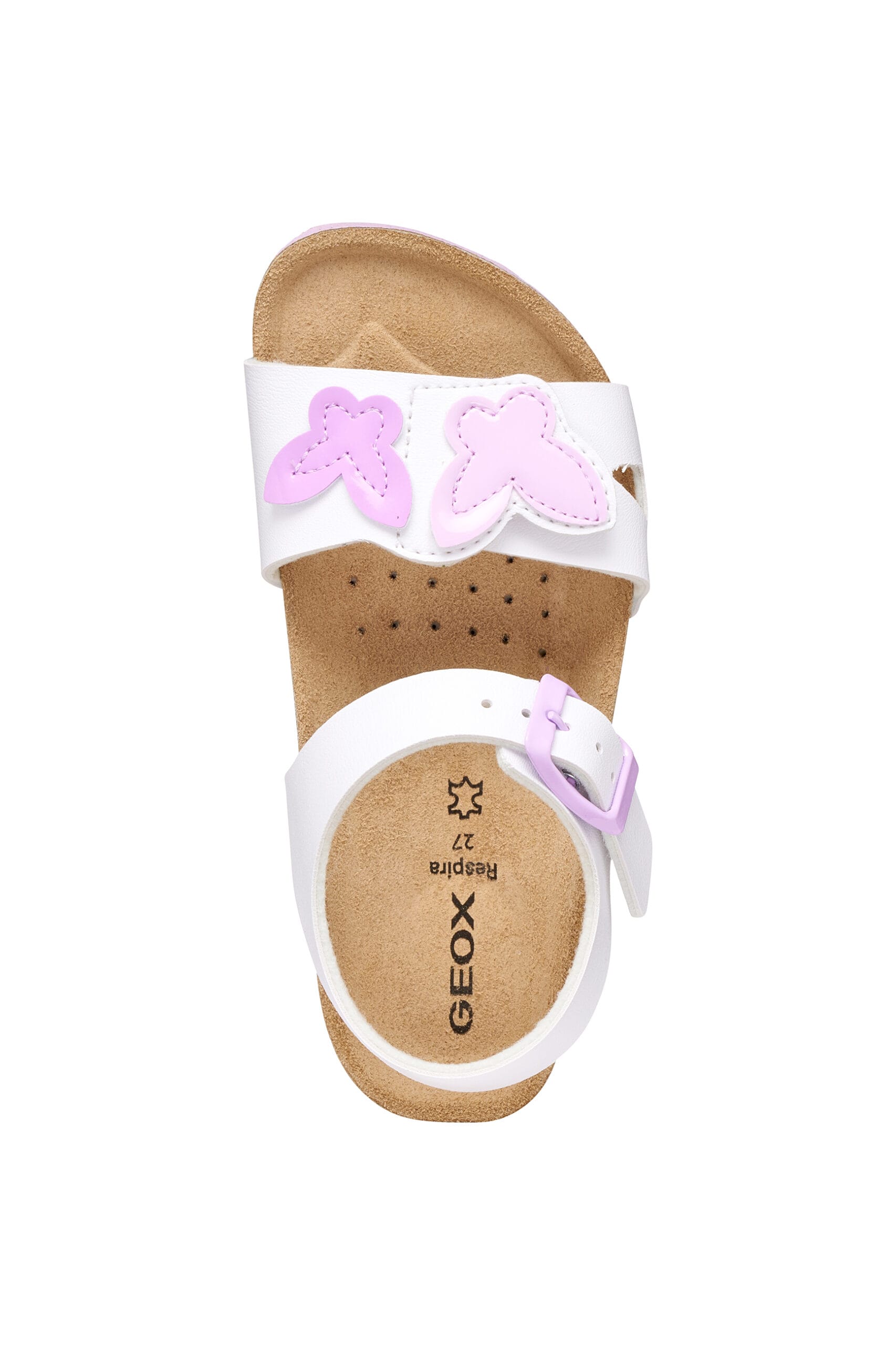 Geox Ανατομικό Παιδικό Πέδιλο Σκαφάκι Για Κορίτσι Λευκό Με Πεταλούδα - Image 5