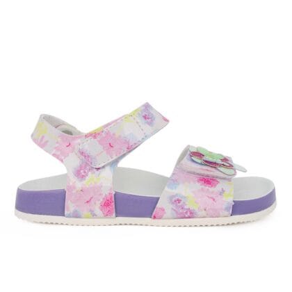 Lelli Kelly Ανατομικό Παιδικό Πέδιλο Σκαφάκι Για Κορίτσι Λιλά Με Λουλούδια