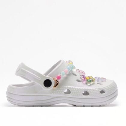 Lelli Kelly Παιδικά Σαμπό Clogs Για Κορίτσια Λευκό Ιριδίζον