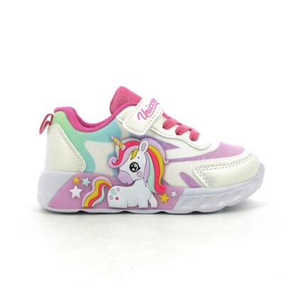 Disney Ανατομικό Αθλητικό Για Κορίτσι Unicorn Λευκό Με Φωτάκια