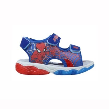 Disney Ανατομικά Παιδικά Πέδιλα Για Αγόρι Spiderman Μπλέ Με Φωτάκια