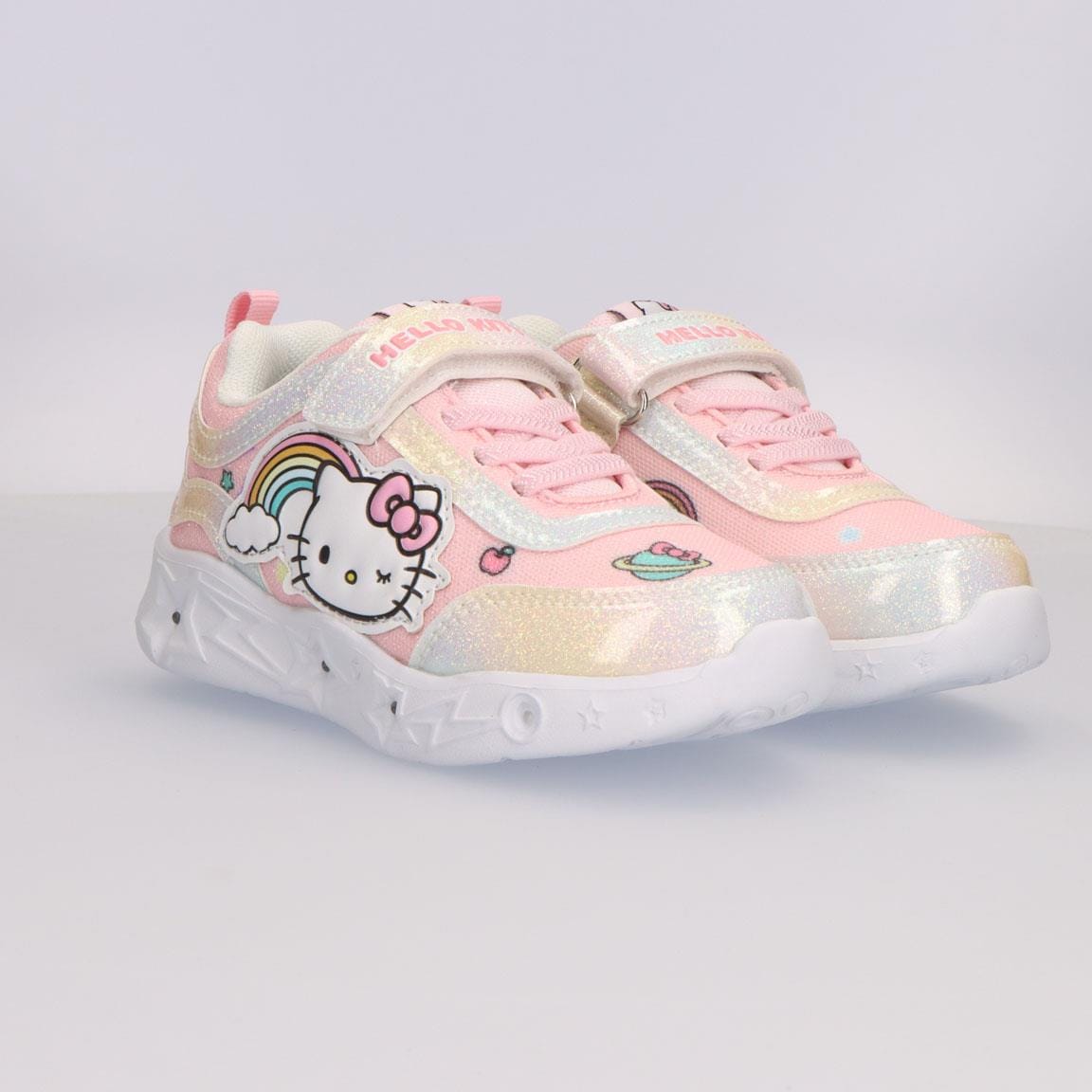 Παιδικά Sneakers Hello Kitty Cerda Ρόζ Για Κορίτσι Με Φωτάκια Και Glitter - Image 4