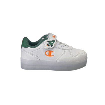 Champion Ανατομικά Παιδικά Sneakers Για Αγόρια Λευκά Με Φωτάκια