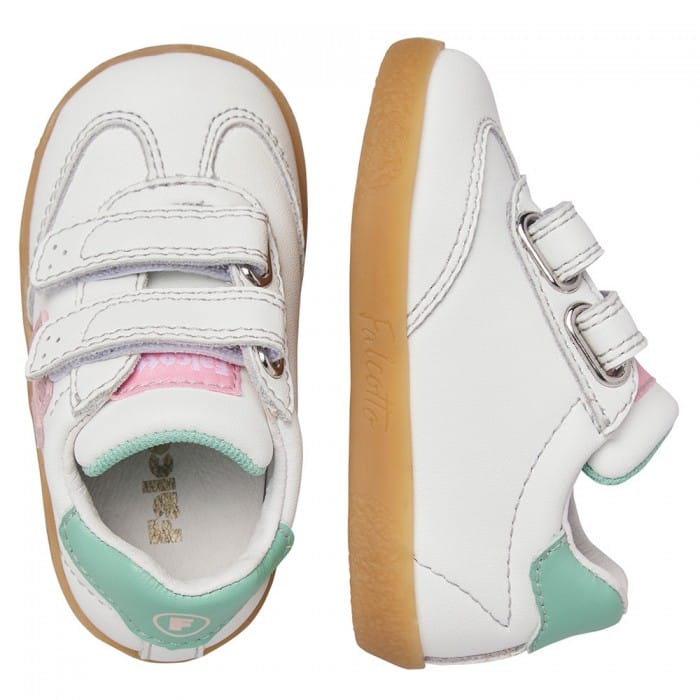 Falcotto Ανατομικό Παιδικό Δερμάτινο Sneaker Για Κορίτσι Λευκό - Image 4