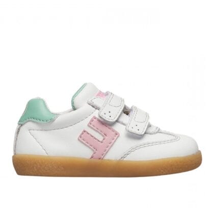 Falcotto Ανατομικό Παιδικό Δερμάτινο Sneaker Για Κορίτσι Λευκό