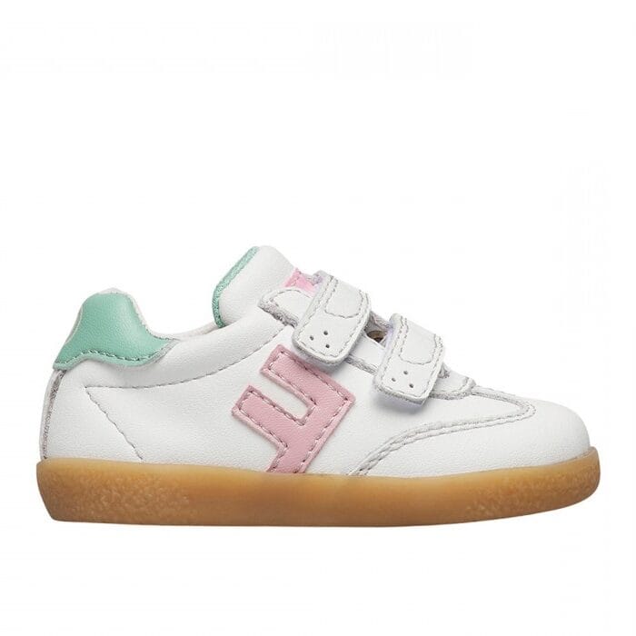 Falcotto Ανατομικό Παιδικό Δερμάτινο Sneaker Για Κορίτσι Λευκό