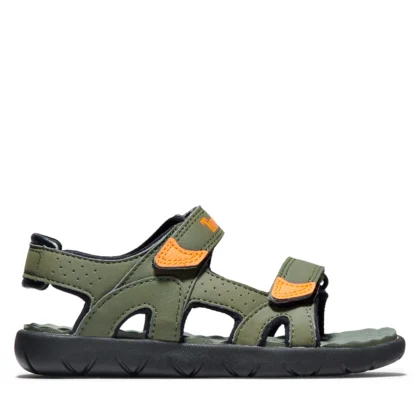 Timberland Ανατομικά Παιδικά Πέδιλα Για Αγόρια Perkins Row 2 Λαδί