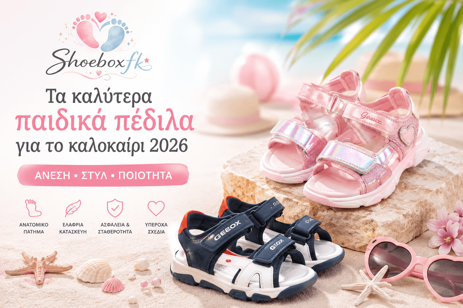 Τα καλύτερα παιδικά πέδιλα για το καλοκαίρι 2026