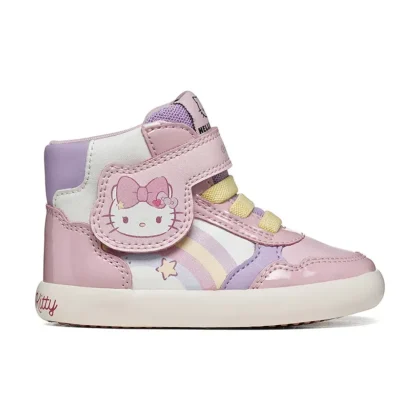 Geox Παιδικά Ανατομικά Μποτάκια Για Κορίτσι Hello Kitty Ρόζ