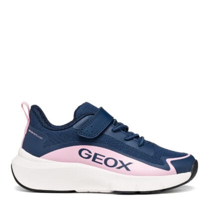 Geox Παιδικά Ανατομικά Αθλητικά Pro-Ran Girl Αδιάβροχα Μπλέ/Ροζ