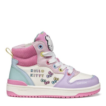 Geox Παιδικά Ανατομικά Μποτάκια Για Κορίτσι Hello Kitty Ρόζ/Λιλά
