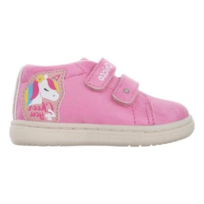 Chicco Παιδικά Ανατομικά Sneakers Για Κορίτσι Ρόζ Με Μονόκερο