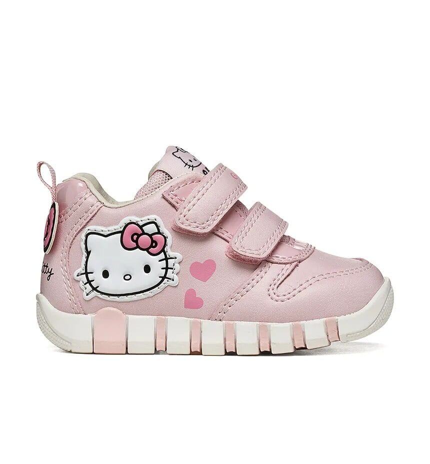 Geox Παιδικά Ανατομικά Αθλητικά Για Κορίτσι Hello Kitty Ρόζ