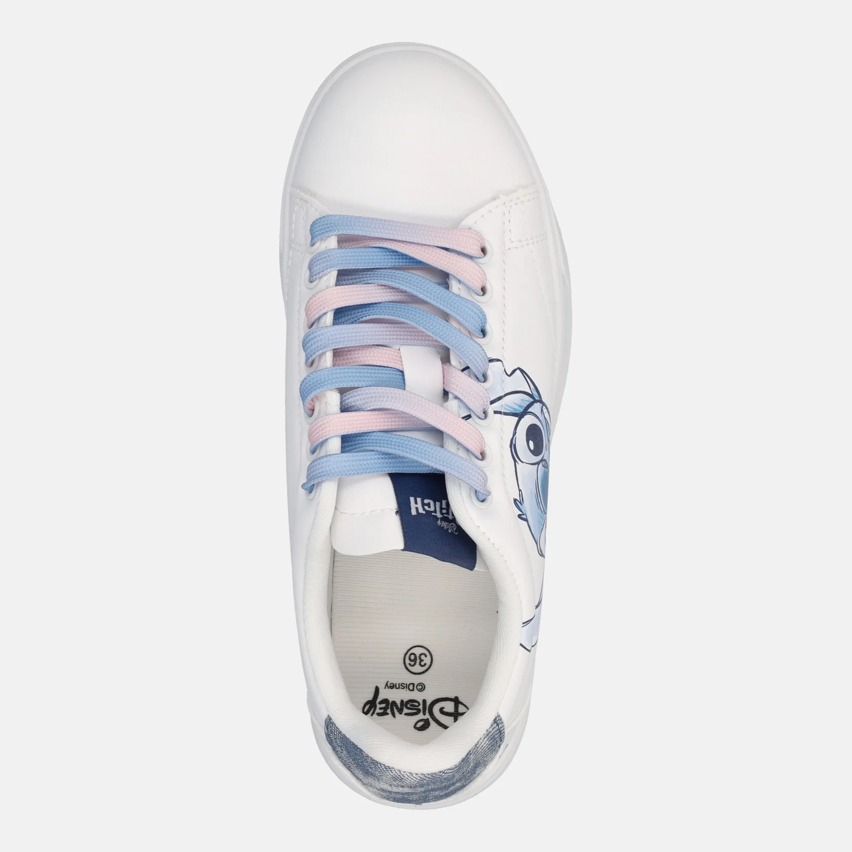 Disney παιδικά ανατομικά sneakers για κορίτσι δίσολα Stitch λευκά - Image 5