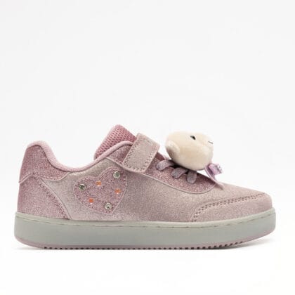 Lelli Kelly παιδικά ανατομικά sneakers για κορίτσι Orsetto με φωτάκια και αρκουδάκι ροζ