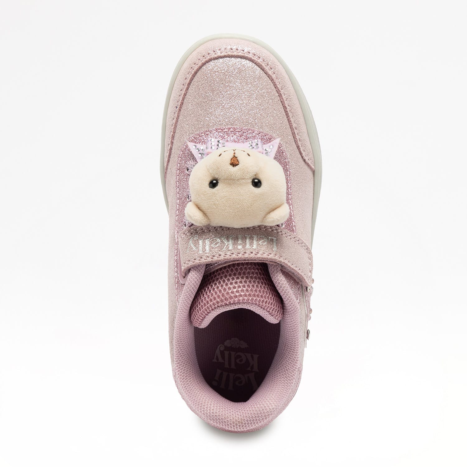 Lelli Kelly παιδικά ανατομικά sneakers για κορίτσι Orsetto με φωτάκια και αρκουδάκι ροζ - Image 2