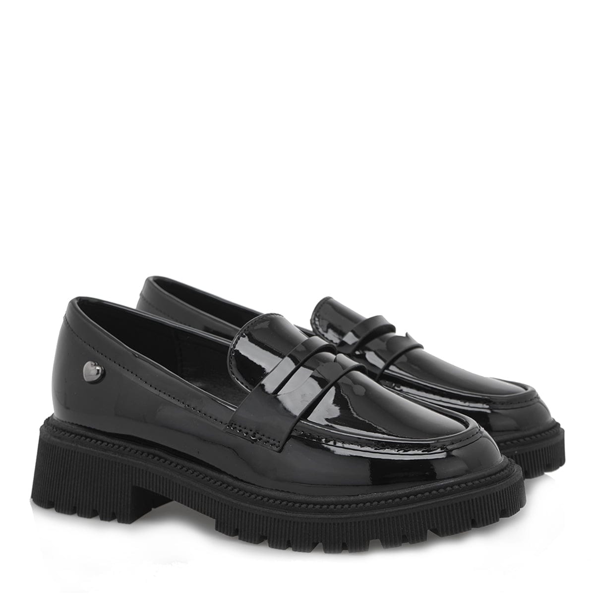 Exe Kids παιδικά ανατομικά Loafers για κορίτσι μαύρο λουστρίνι