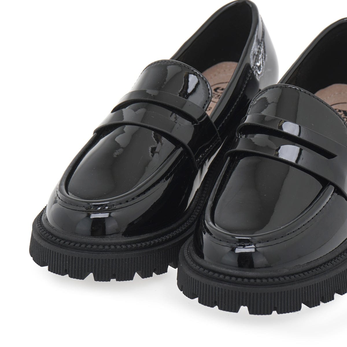 Exe Kids παιδικά ανατομικά Loafers για κορίτσι μαύρο λουστρίνι - Image 4