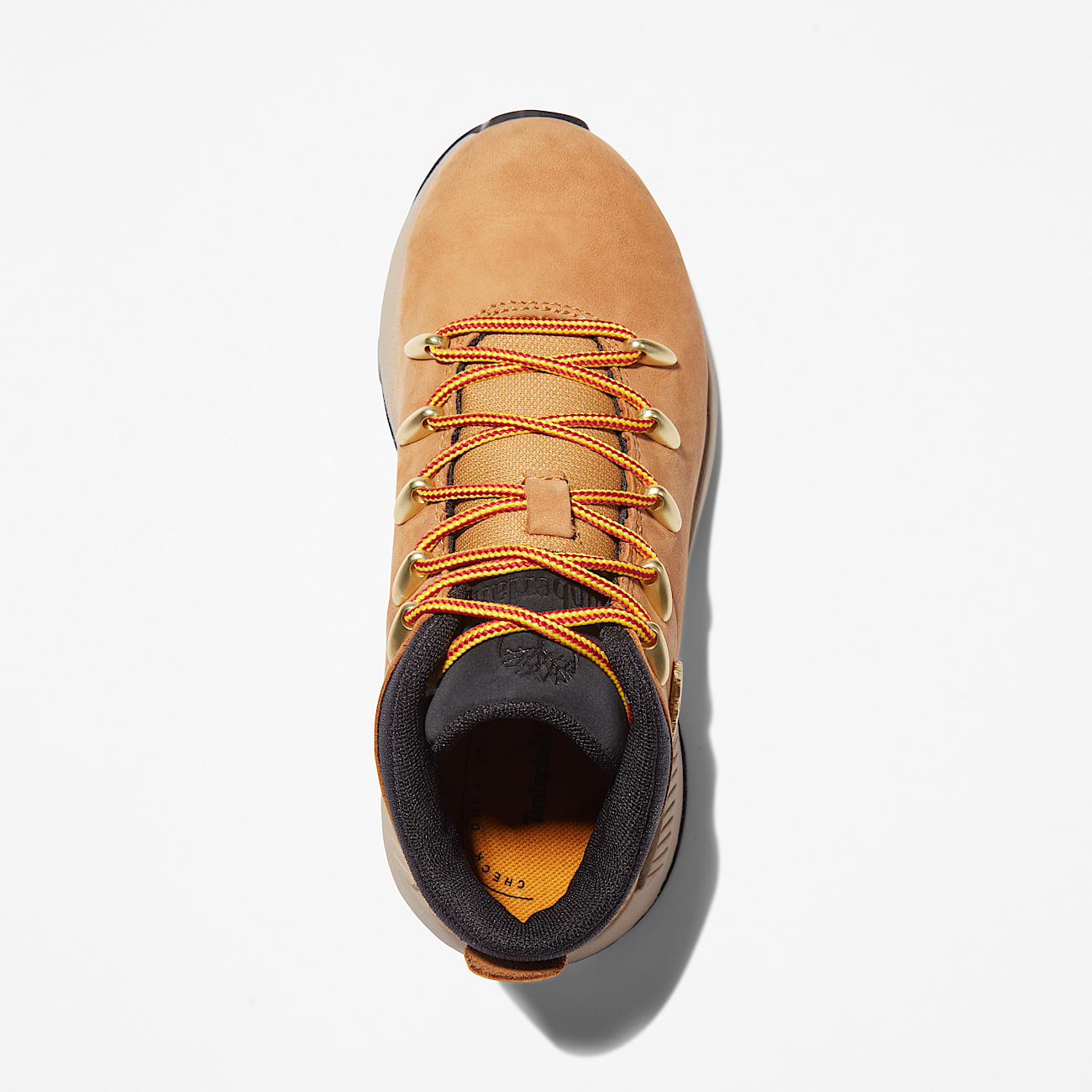 Timberland παιδικά ανατομικά δερμάτινα μποτάκια Sprint Trekker Mid με ελαστικά κορδόνια ταμπά - Image 3